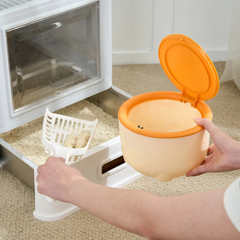 1pc Mini Trash Bin, Small Garbage Can For Desk, Food Waste Bin,Pet cat litter cleaning box,Portable trash can in car