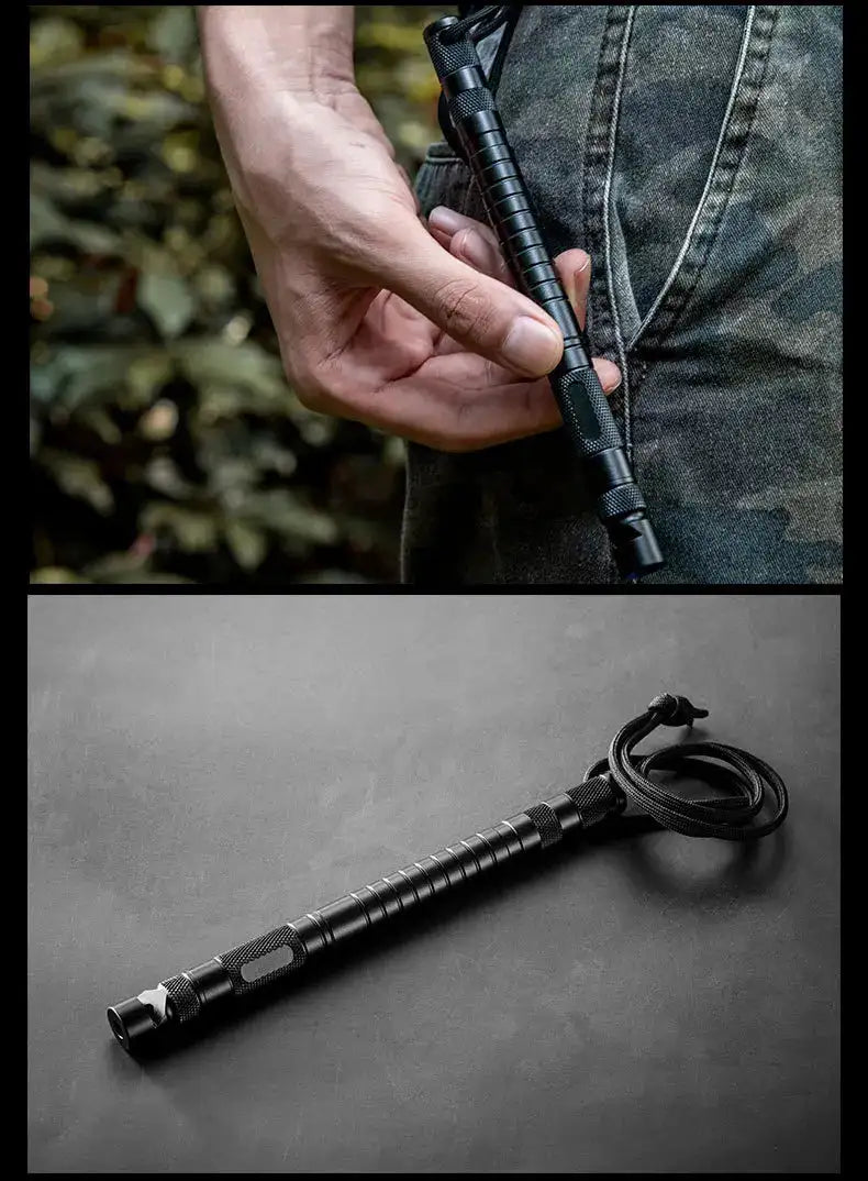 10-IN-1 Multi Function Portable Self Defense Pen Outdoor Survival Tool Fishing Whistle/Compass/Wrench/Screwdriver/Window Breaker - Lootquake