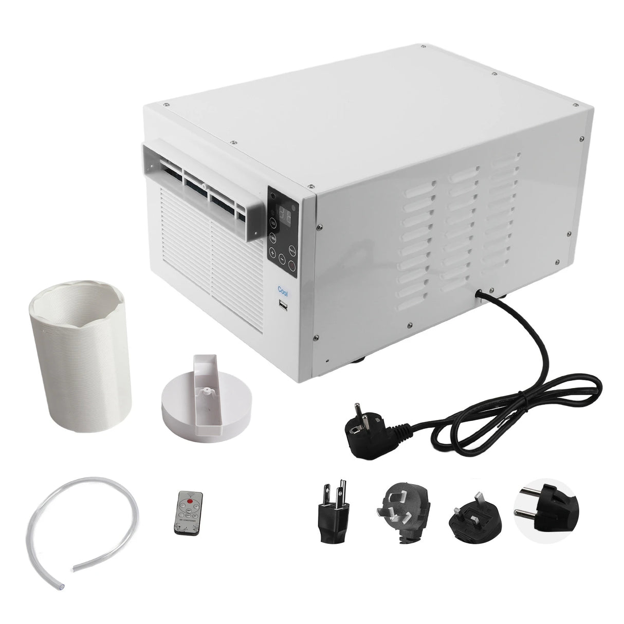 Climatiseur portable à économie d'énergie 1900 BTU 280 W avec télécommande pour la maison, le dortoir, le bureau, le camping, les animaux de compagnie