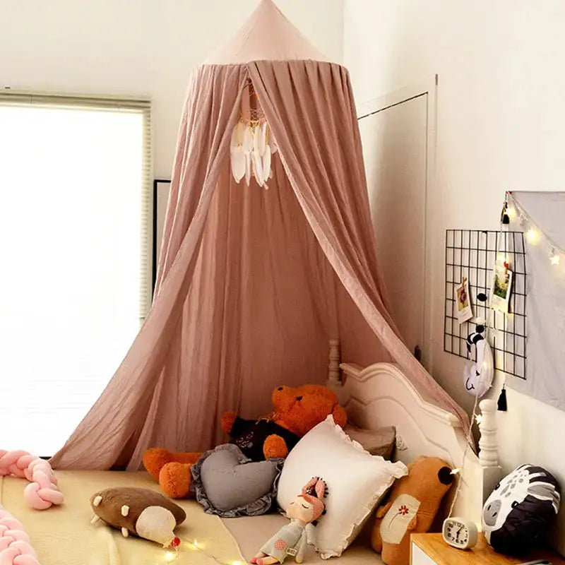 Kids Mosquito Net Baby Crib Curtain Hanging Tent Bed Decor Girl Princess Hanging Bed Canopy Living Corner Play Reading NookDecor - Lootquake