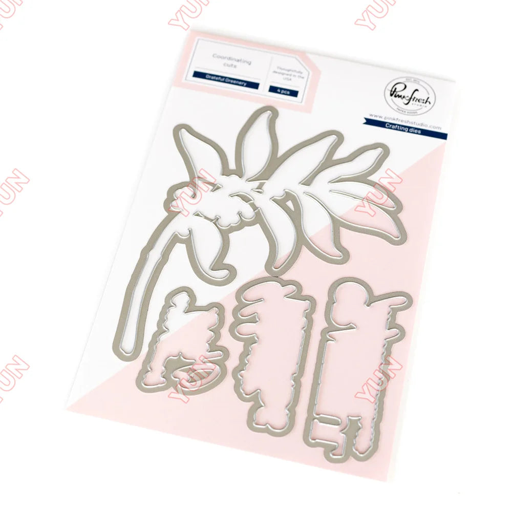 February 2025 New pink Floral Field Metal Cutting Dies Stamp Stencil Hot Foil Set DIY fresh Scrapbook Card Handmade Embossing - Lootquake