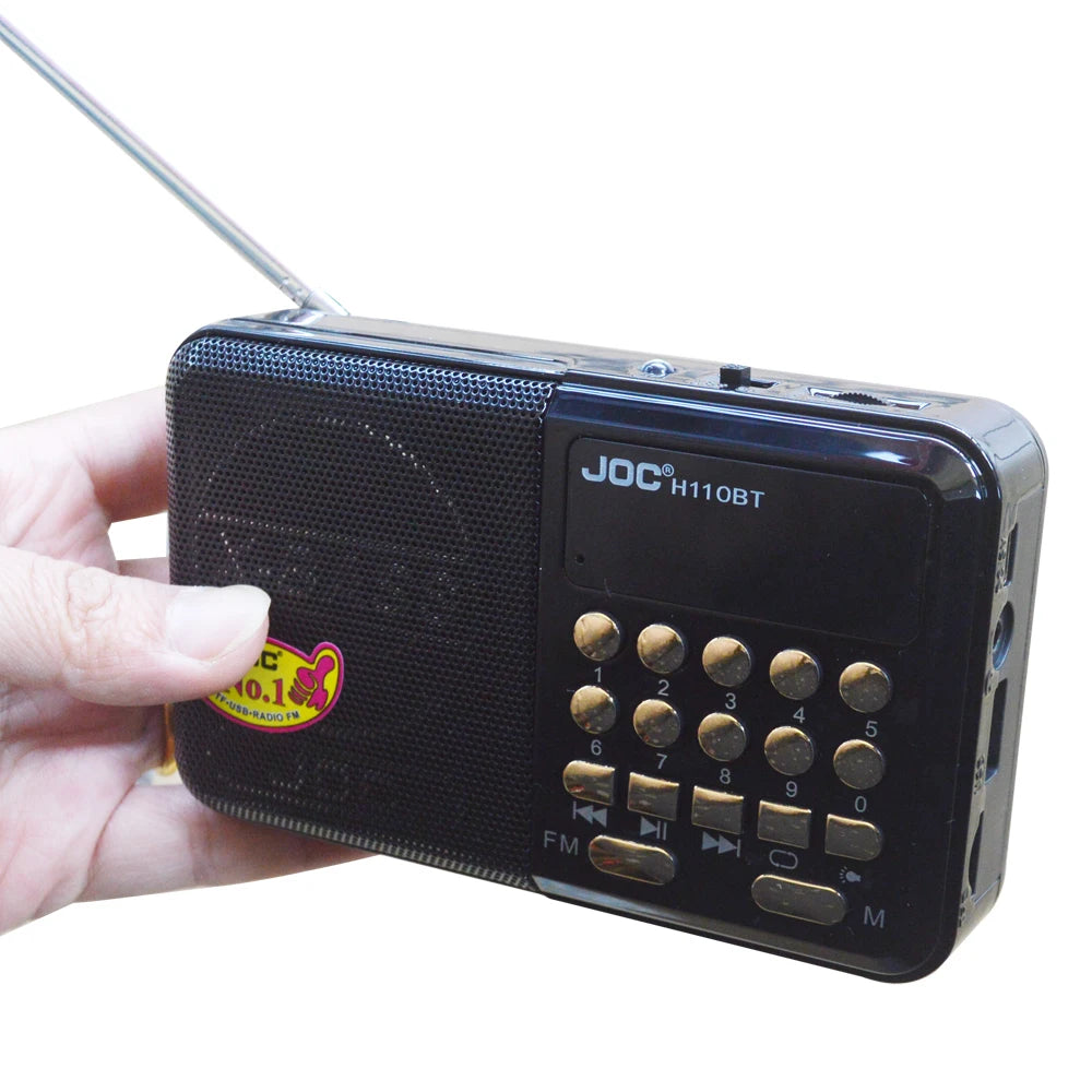 Enceinte Bluetooth portable, radio FM stéréo, sans fil, lecteur de carte TF USB, rechargeable, avec récepteur FM stéréo