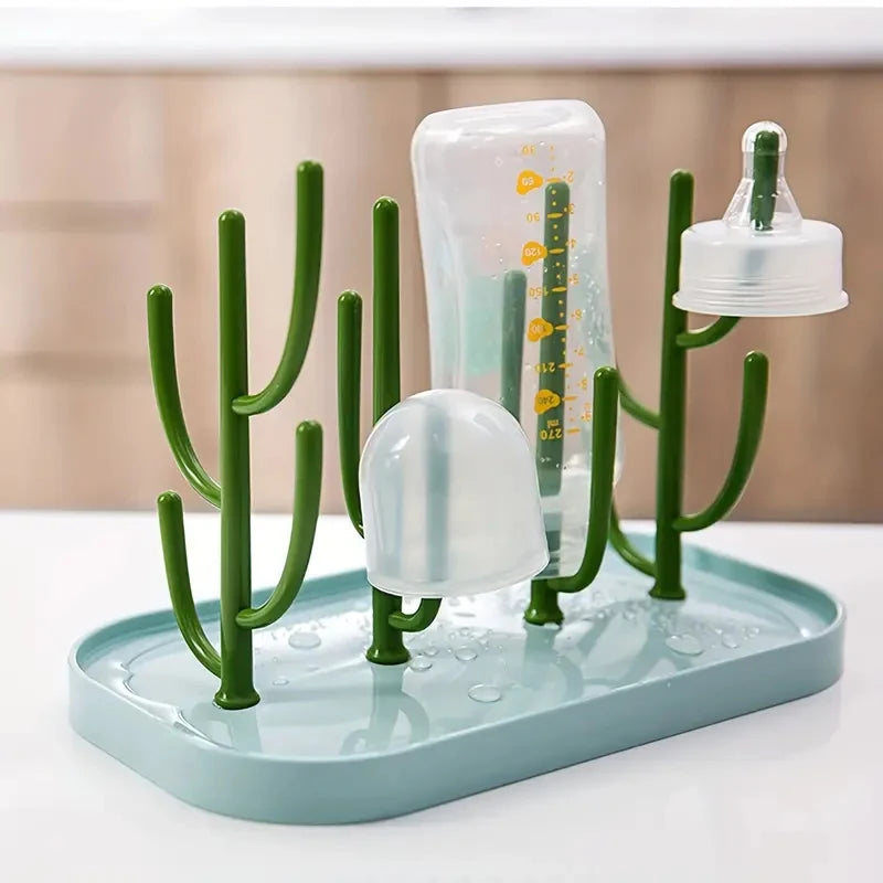 Baby Tree-shaped Milk Bottle Drain Rack, Dust-proof Milk Bottle Holder, Cup Drain Rack Easter Gift - Lootquake