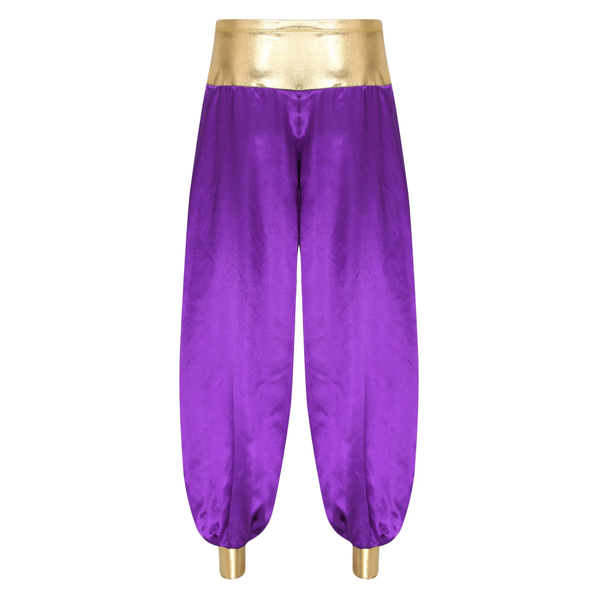 Halloween Men Arabian Indian Prince Cosplay Costume Stain Shiny Harem Trousers Arab Costume Carnival Dress Up Lantern Long Pants