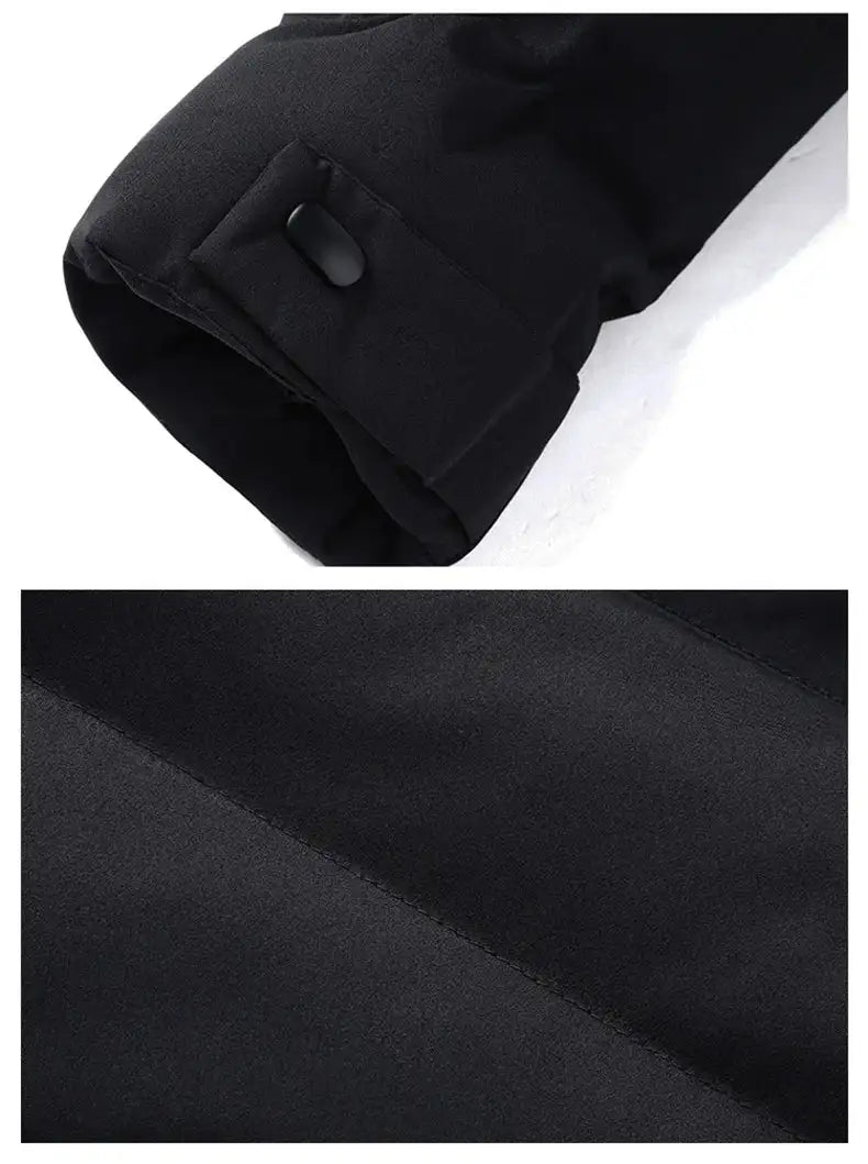 7xl Plus Size Padded Parkas Men Thick Warm Coats Solid Warm Cotton Long Coats Windbreaker Winter Outerwear 6xl Thermal Jacket - Lootquake