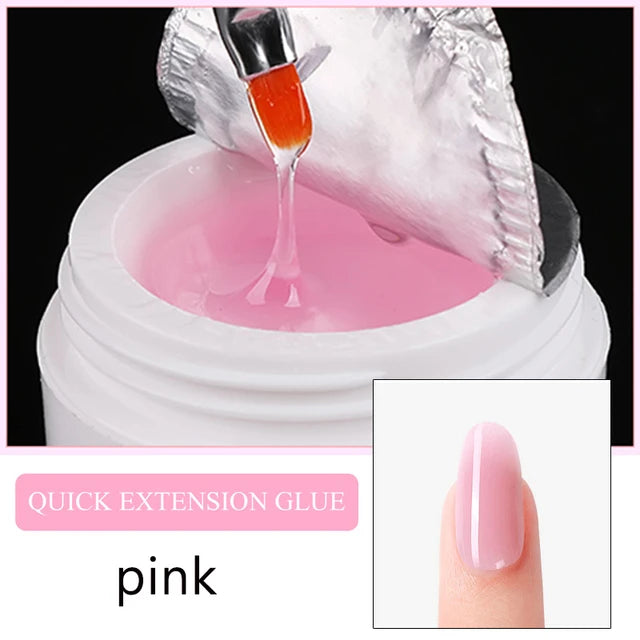 15Ml Nail Extension 3 colors Poly UV Gel,Transparent/ Pink/White Gel For DIY Nail Art,Multi-function UV Gel Nail Art Tools 1&