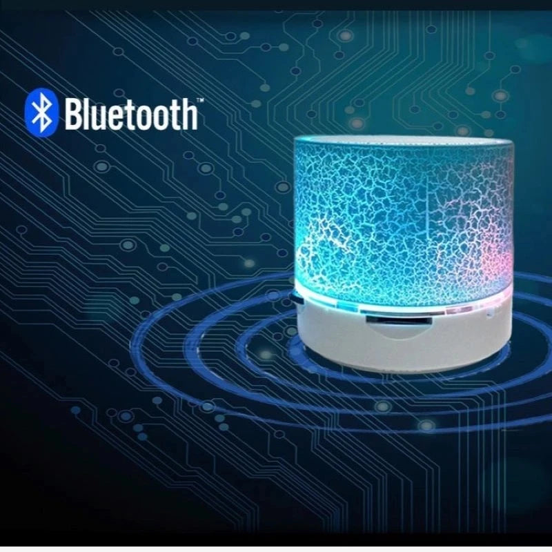 Mini altavoz Bluetooth inalámbrico con LED, tarjeta TF, subwoofer USB, sonido MP3 portátil, altavoz inalámbrico para teléfono inteligente