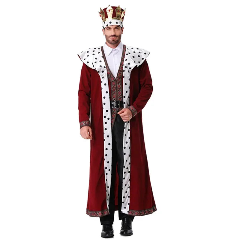 Halloween European Royal Retro Court King Queen Couple Cosplay Costume Christmas Medieval Renaissance Aristocratic Fancy Gown
