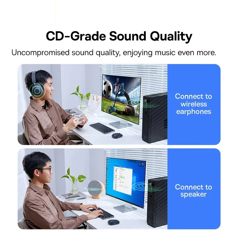 Adaptador USB Bluetooth Baseus, adaptador Bluetooth 5.3 para PC, portátil, altavoz inalámbrico, receptor de audio, transmisor USB.