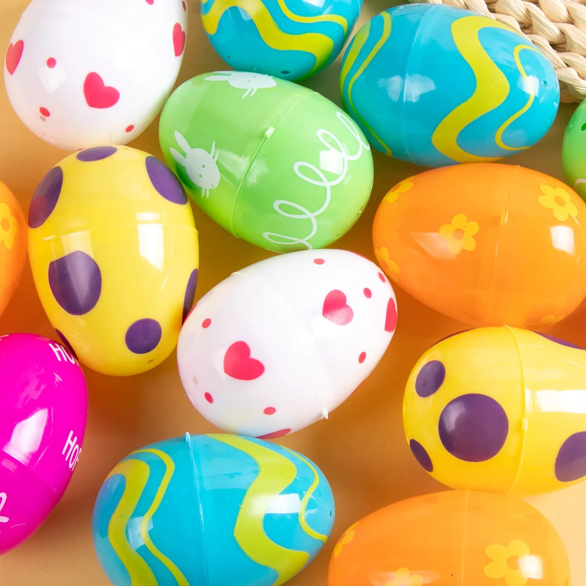 12/24pcs Easter Fillable Opening Egg Plastic Easter Eggs Decoration For Home Kids Happy Easter Favor Candy Gift Packaging boxes - Lootquake