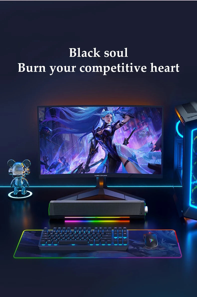 Home Bluetooth Gaming Speakers Portable USB Subwoofer Surround Stereo Sound Amplifiers Soundbar Speaker Desktop Speakers For PC