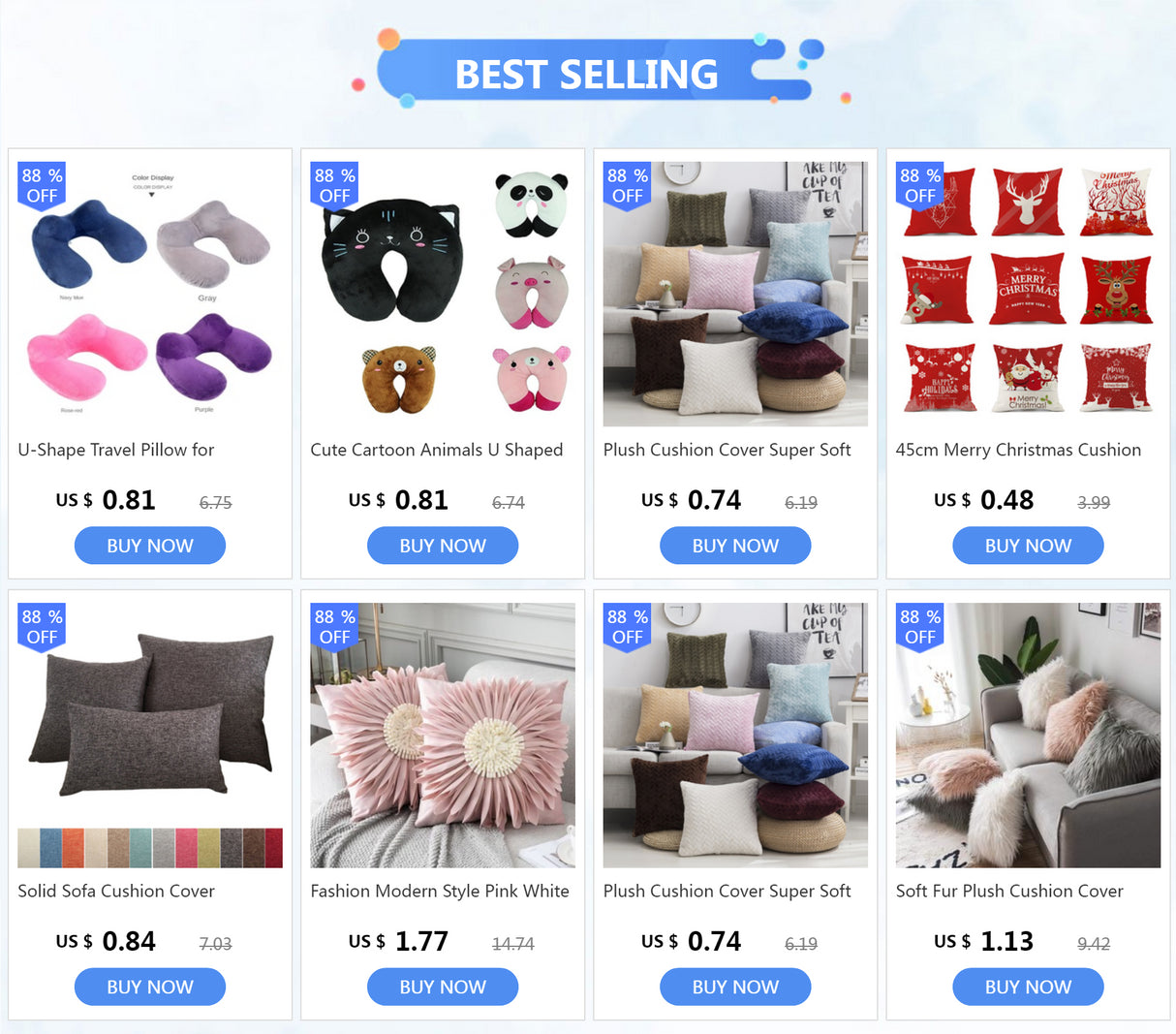 Funda de cojín de sofá lisa de 30 x 50/40 x 40/45 x 45/40 x 60/50 x 50/55 x 55/60 x 60 cm, funda decorativa para asiento de coche o silla.