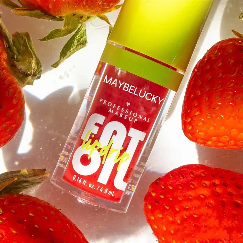 Brillo labial con brillo, voluminizador de labios, maquillaje hidratante, lápiz labial líquido nutritivo, transparente, cereza, mineral, antiadherente, aceite labial.