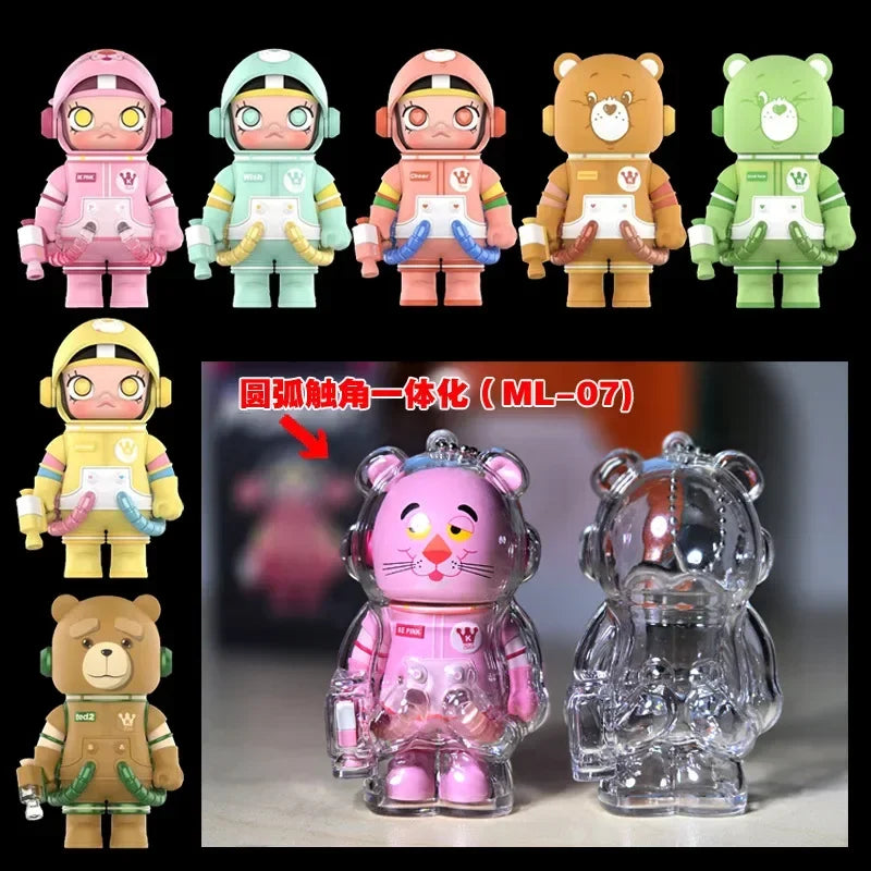 1pc Display Bag Case for molly100% 3rd generation transparent protective shell dust proof Dolls Storage Box no doll - Lootquake