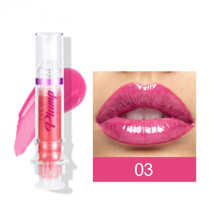 Lip Plumping Booster Lasting Sexy Plumper Glitter Red Nude Lipstick Liquid Waterproof Moisturize Oil Lipgloss Makeup Lip Care