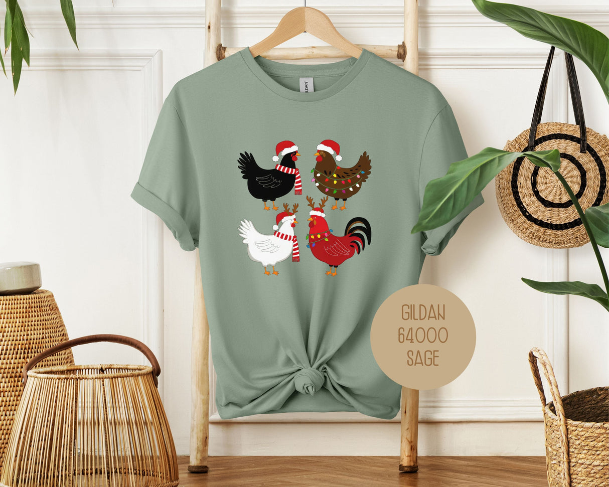 Cute Chickens Christmas Shirt-9