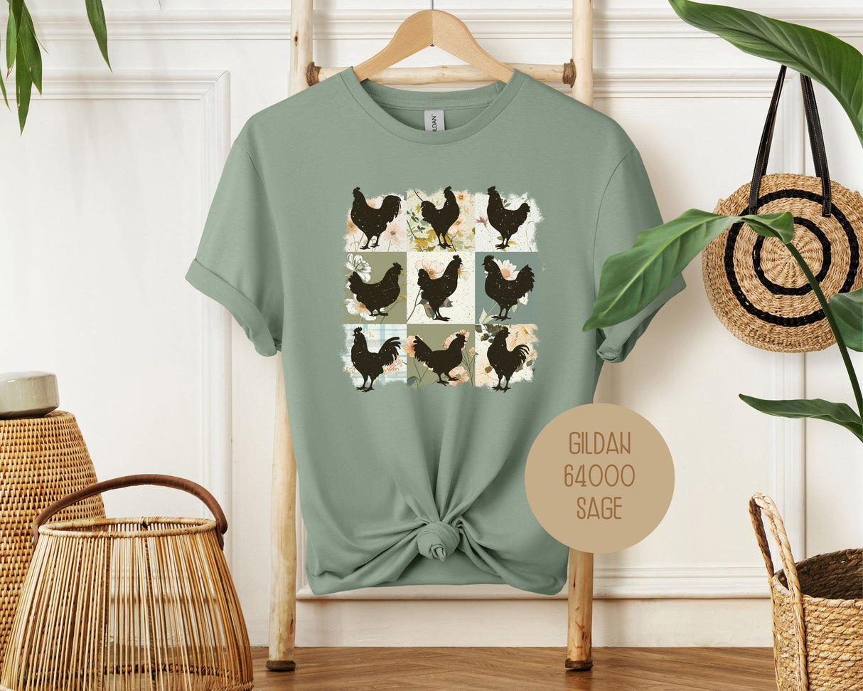 Cute Boho Chickens Shirt-0