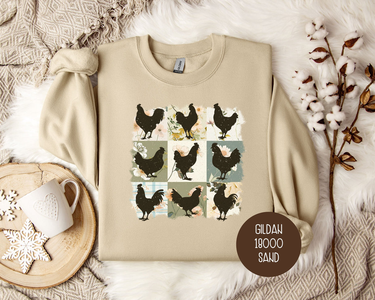 Cute Boho Chickens Sweatshirt