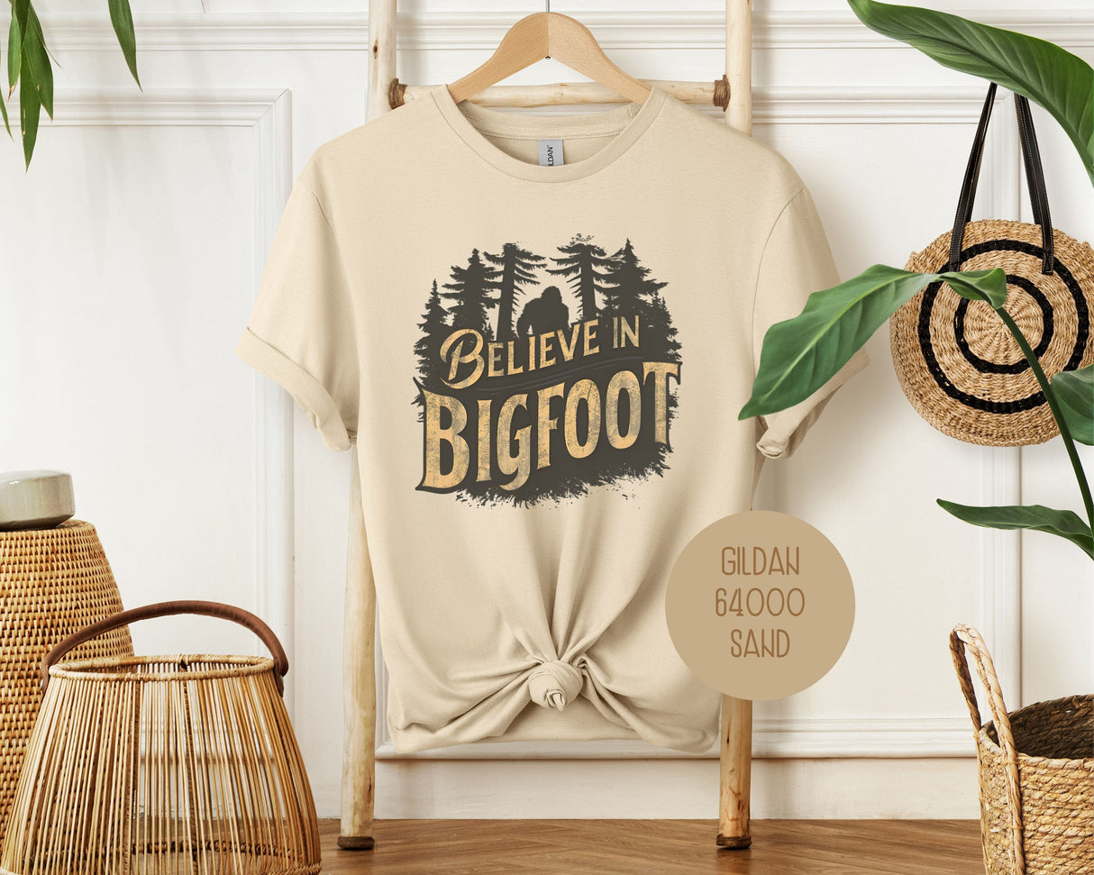 I Believe in Bigfoot Shirt-0