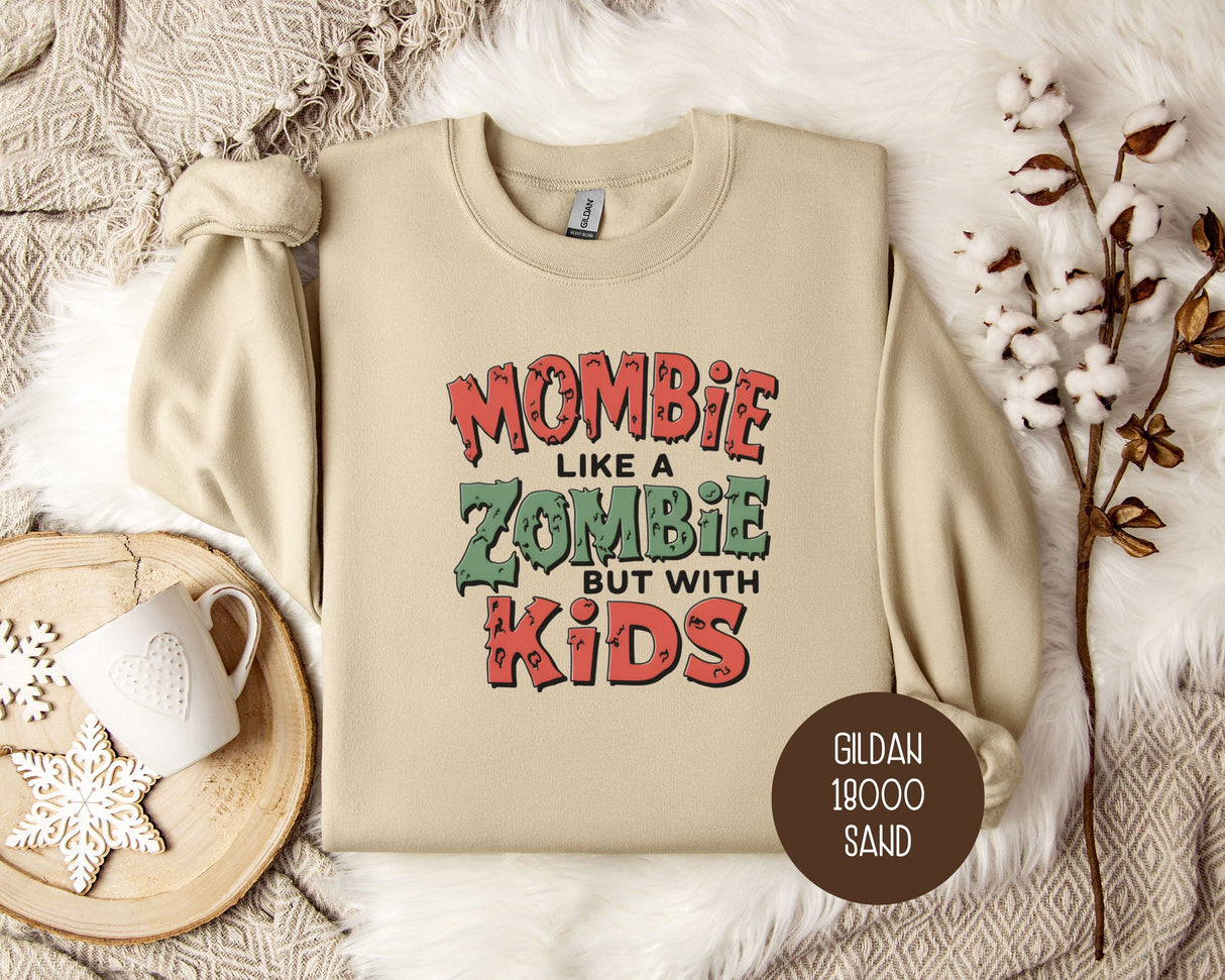 Mombie Like a Zombie But With Kids Sweatshirt-2