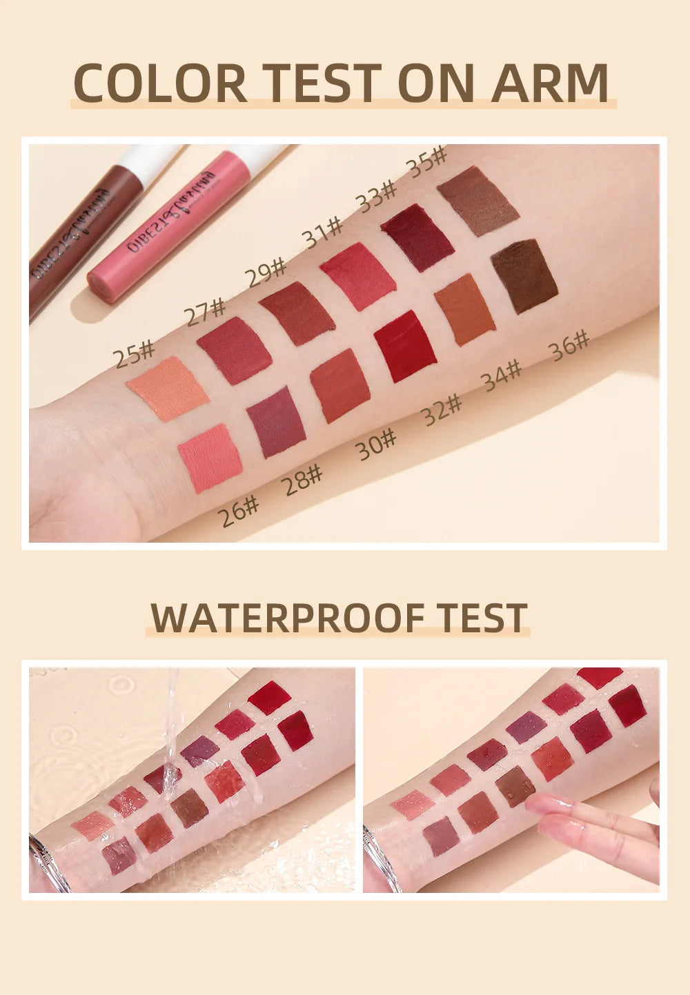 Coffret de gloss mat de luxe, 12 teintes waterproof, non collant, longue tenue, pour un maquillage de fête quotidien