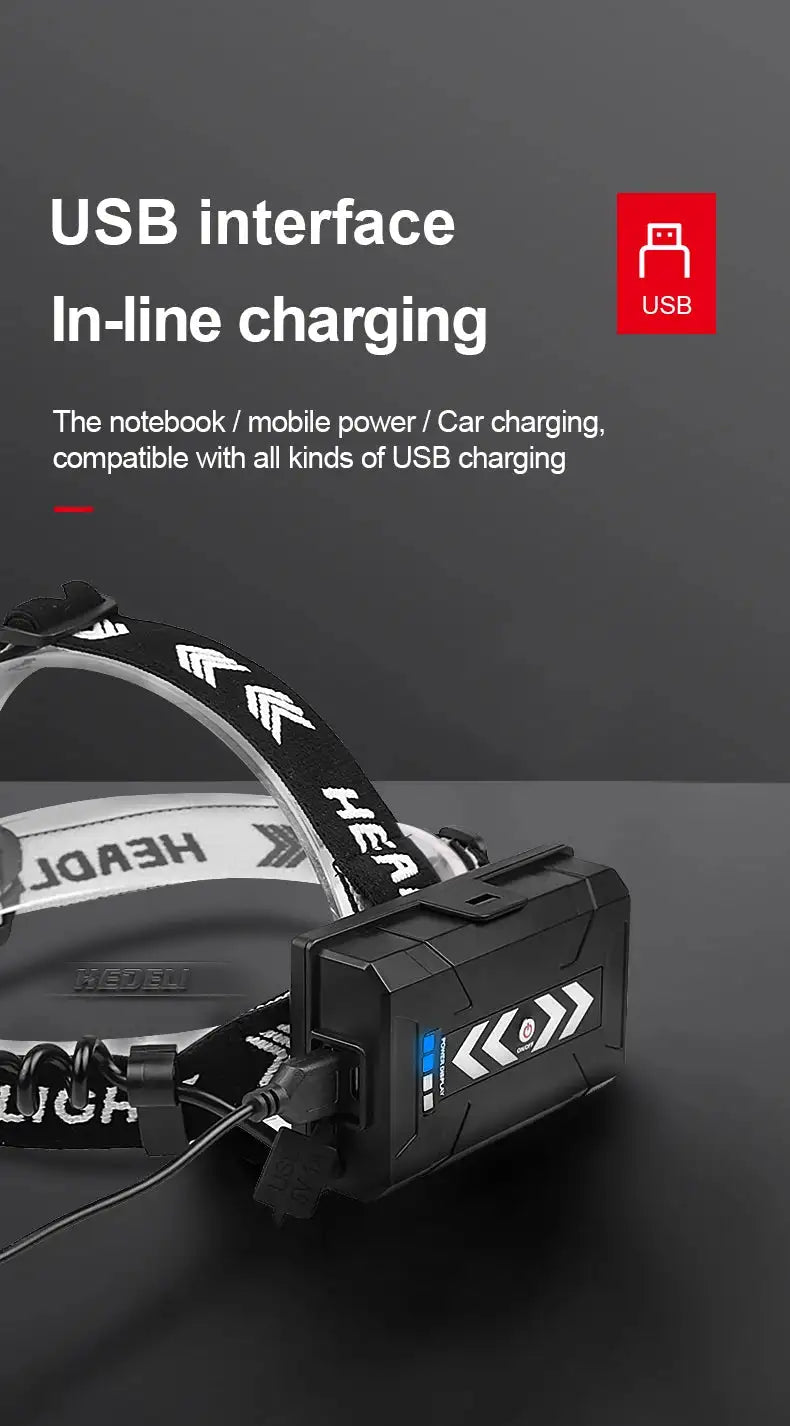 1000000LM XHP360 High Power Fishing Headlamp Rechargeable Light Headlight Camping Hiking Led Flashlights Power Bank Head Lamp - Lootquake