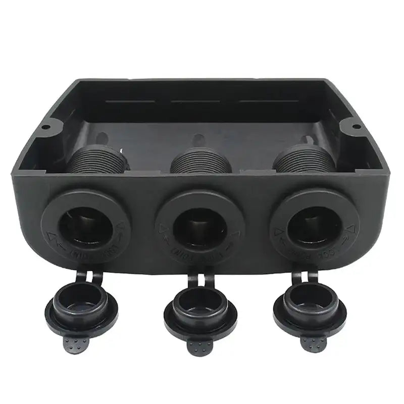 3 In 1 Tent Type 12-24V Cigarette Lighter Power Sockets Combination Automotive Accessory Outlet for Car Rv Truck Marine Boat - Lootquake