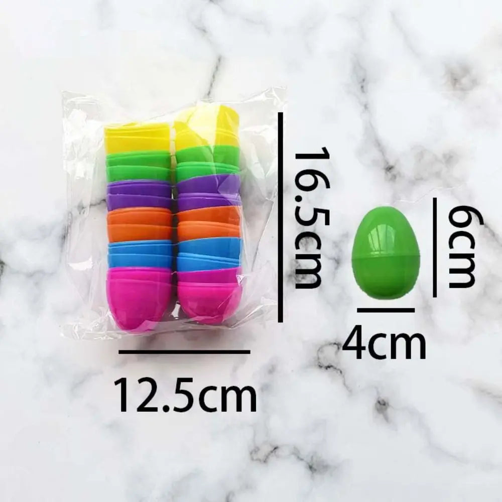 12pcs/24pcs Plastic Easter Eggs Toys Accessories DIY Decorations Fillable Egg Games Crafts Easter Decor Easter egg hunt, - Lootquake