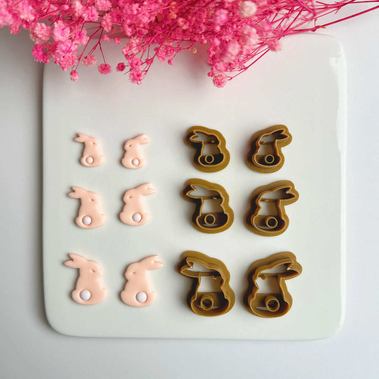 Easter Series Cute Cartoon Rabbit Carrot Shape Polymer Clay Cutters For DIY Earrings Jewelry Makings Embossing Cutting Die - Lootquake