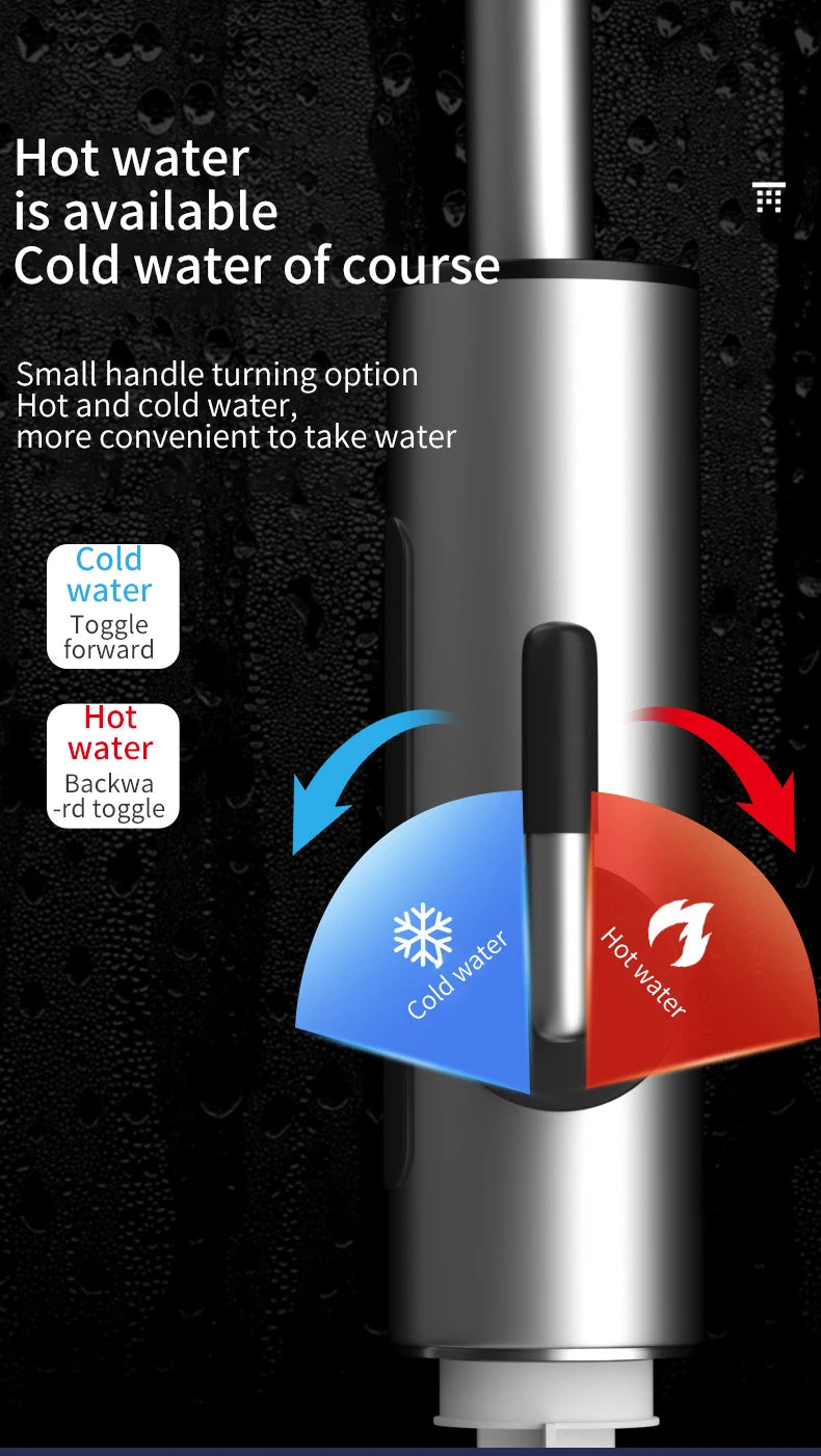 Chauffe-eau électrique de cuisine 3000 W 220 V, robinet instantané en acier inoxydable pour eau chaude et froide