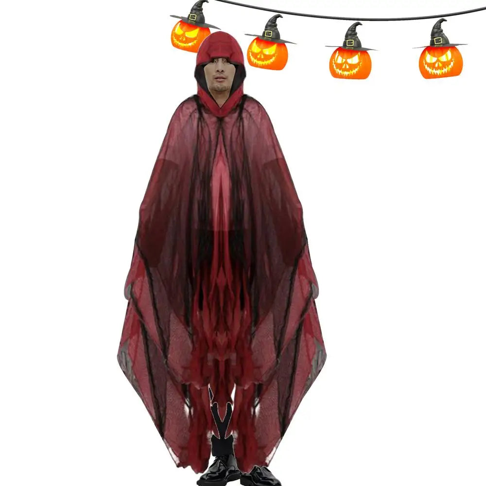 Halloween Cape Unisex Halloween Ghost Dementors Cosplay Costume Horror Dress Up Cape Halloween Horror Costume Cloaks Props