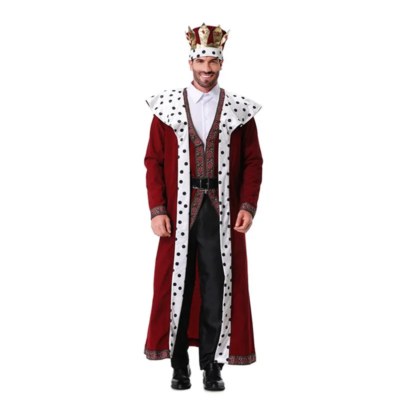 Halloween European Royal Retro Court King Queen Couple Cosplay Costume Christmas Medieval Renaissance Aristocratic Fancy Gown