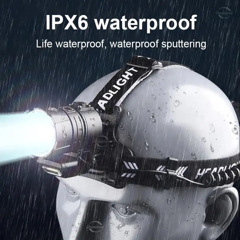 1000000LM XHP360 High Power Fishing Headlamp Rechargeable Light Headlight Camping Hiking Led Flashlights Power Bank Head Lamp - Lootquake
