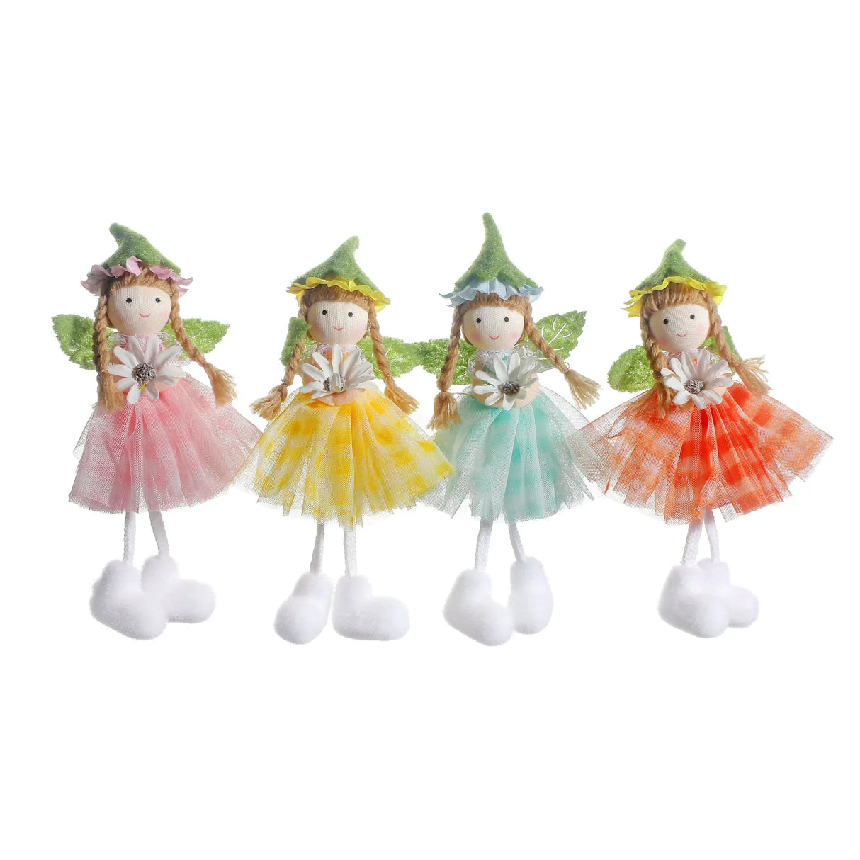 2025 Easter Long Legs Flower Fairy Angel Elf Rabbit Dolls Home Hanging Ornaments Spring Easter Party Supplies Kids Birthday Gift - Lootquake