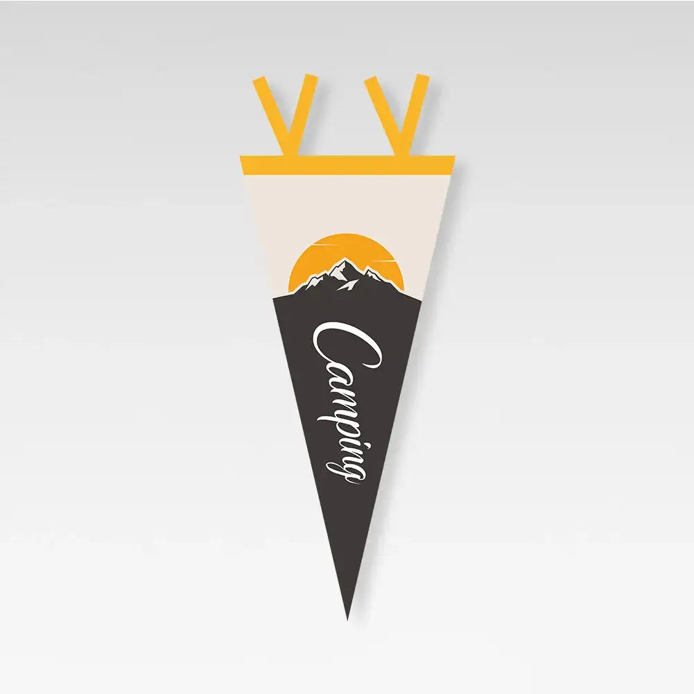 Outdoor Camping Tent Pennant Flags Picnic Canopy Atmosphere Decorations Camp Hanging Flags Holiday Scene Felt Bunting - Lootquake