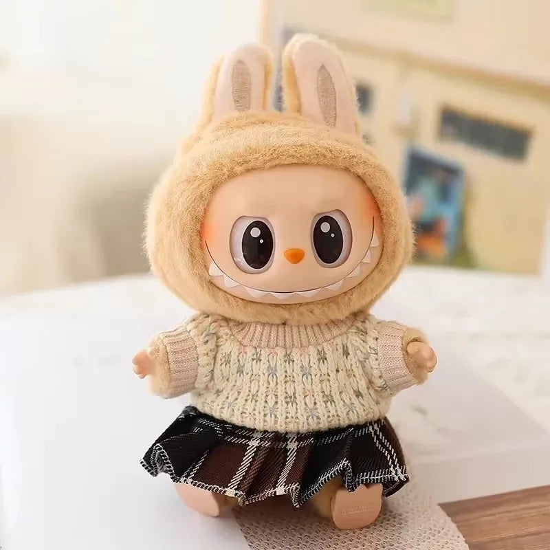 Labubu Ropa est utilisé pour l'ensemble de vêtements pour bébé Labubu, les vêtements Labubu Macaron JK jupe plissée appareil photo chaussure ensemble exquis