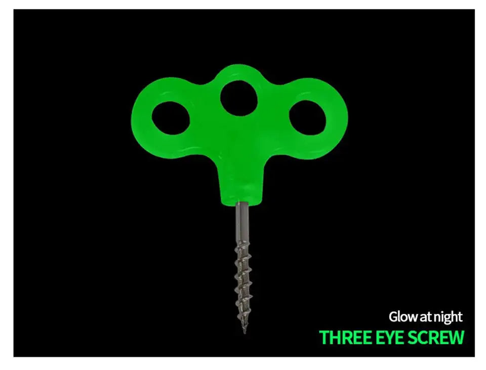10/15pcs Camping Glow Deck Nails Outdoor Travel Hiking Tent Accessories 3 Holes Screw Spikes Luminous Metal Canopy Pegs Stakes - Lootquake