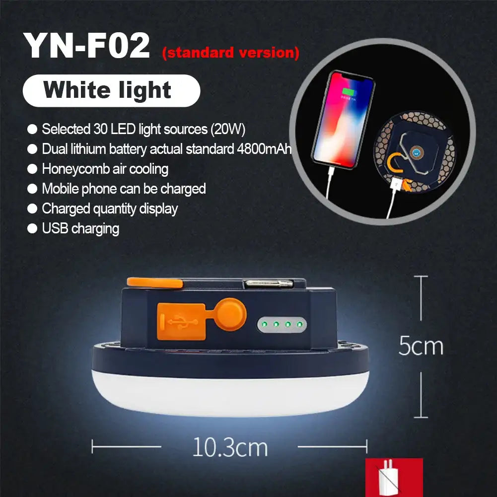 7200mAh Portable Emergency Night Market Light LED Tent Light Rechargeable Lantern Outdoor Camping Bulb Lamp Flashlight Home - Lootquake