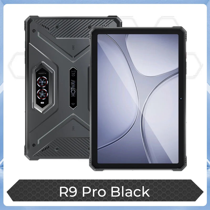 Tablette robuste HOTWAV R9 Pro 11 pouces FHD+ 2K, batterie de 20 080 mAh, Android 14, 6 Go, 256 Go, appareil photo, 4G, version internationale