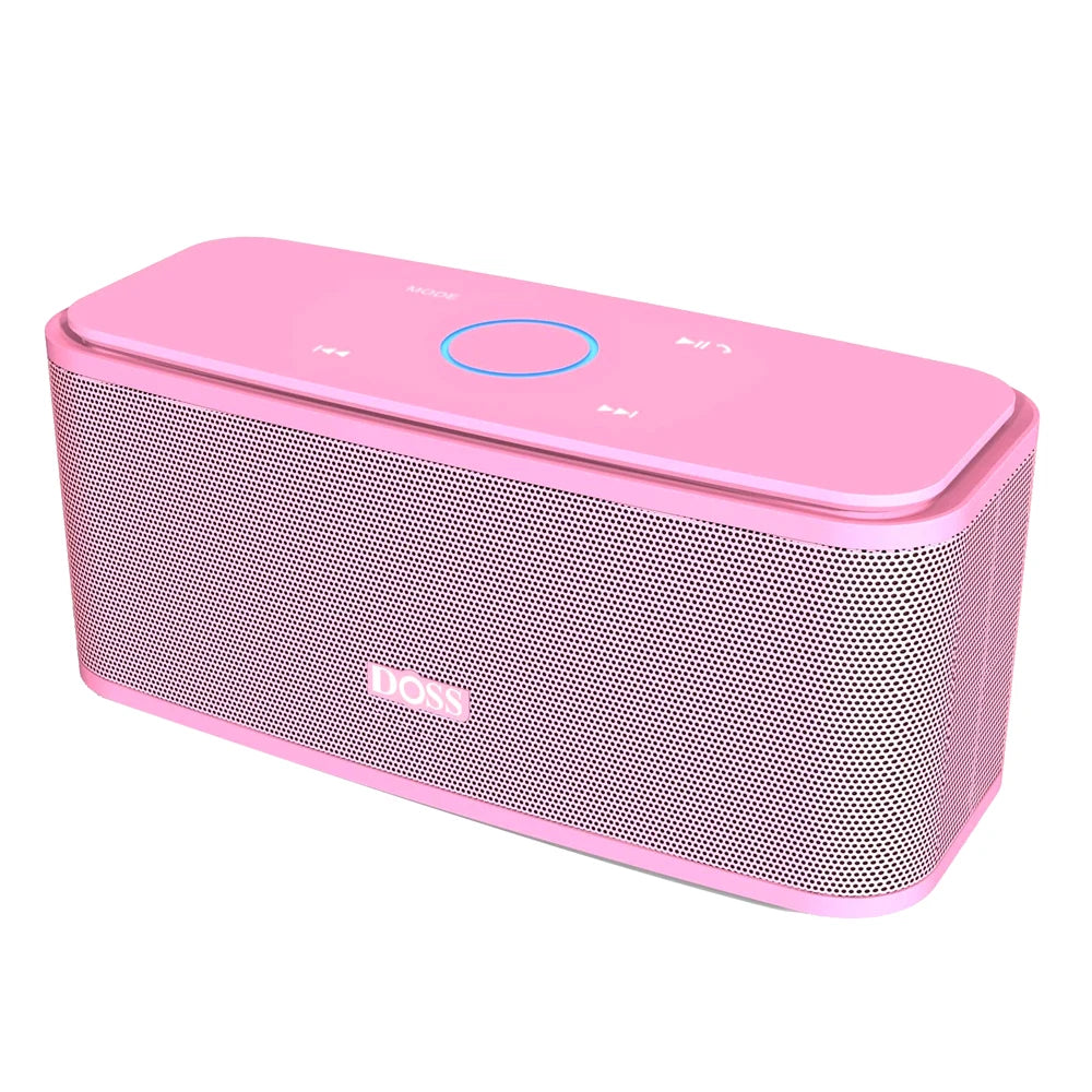 Altavoz Bluetooth DOSS SoundBox, control táctil, sonido HD de 12 W, resistencia al agua IPX5, micrófono integrado, manos libres.