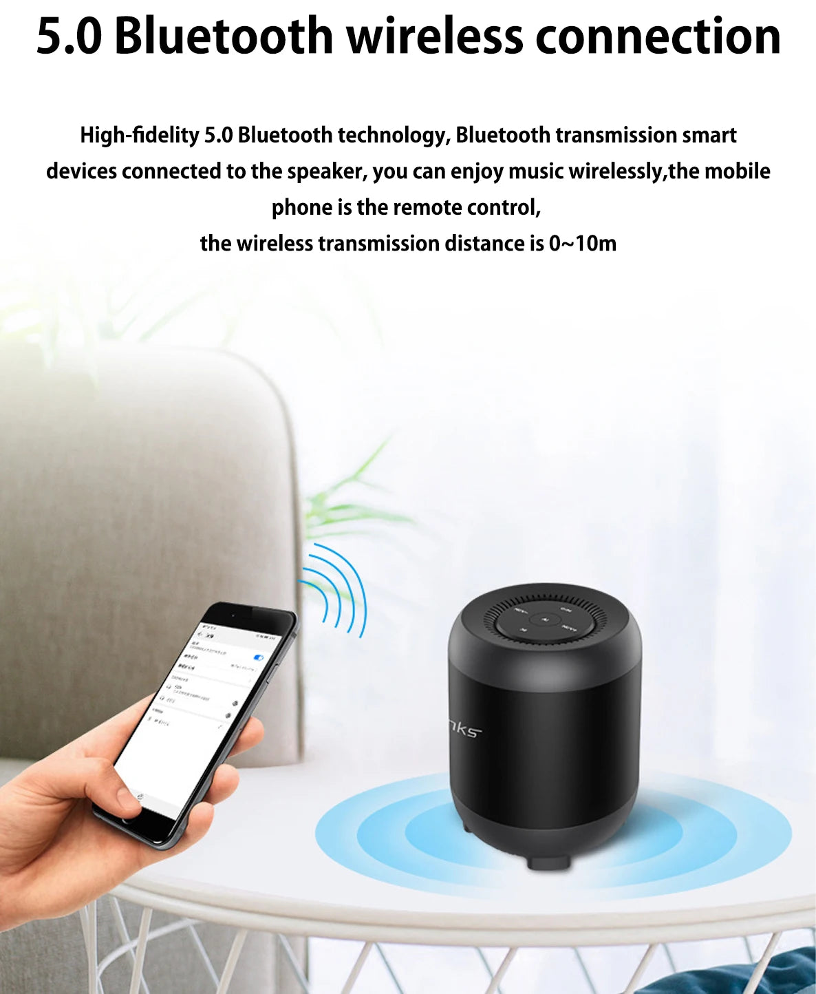 Enceinte Bluetooth sans fil, commande vocale artificielle intelligente, carte d'insertion, petit audio, téléphone portable, ordinateur de bureau