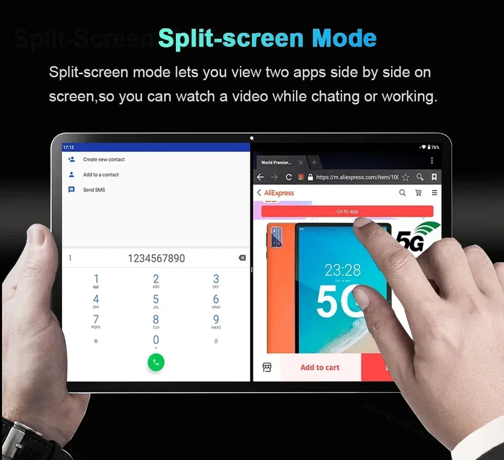 Tablette Android Pad 6 Pro, processeur Snapdragon 870 Octa Core, ROM 1 To, double carte SIM, Wi-Fi 5G, la plus récente de 2025