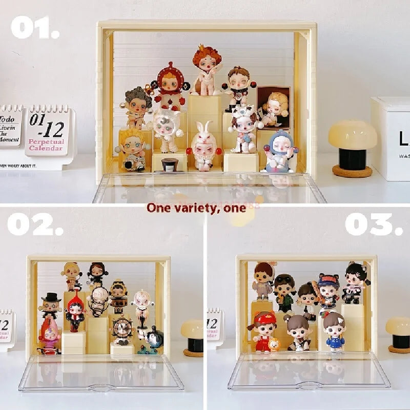 Labubu Display Box Cabinet Box Dustproof And Moisture-Proof Blind Box Toy Doll Display Stand Transparent Acrylic Storage Box