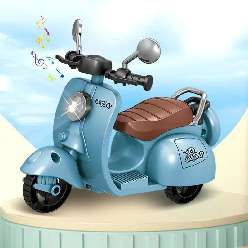 Mini moto électrique pour poupée Labubu, accessoires pour poupée Labubu, jouets amusants et mignons, avec lumières et musique, cadeau de Noël pour enfant à faire soi-même
