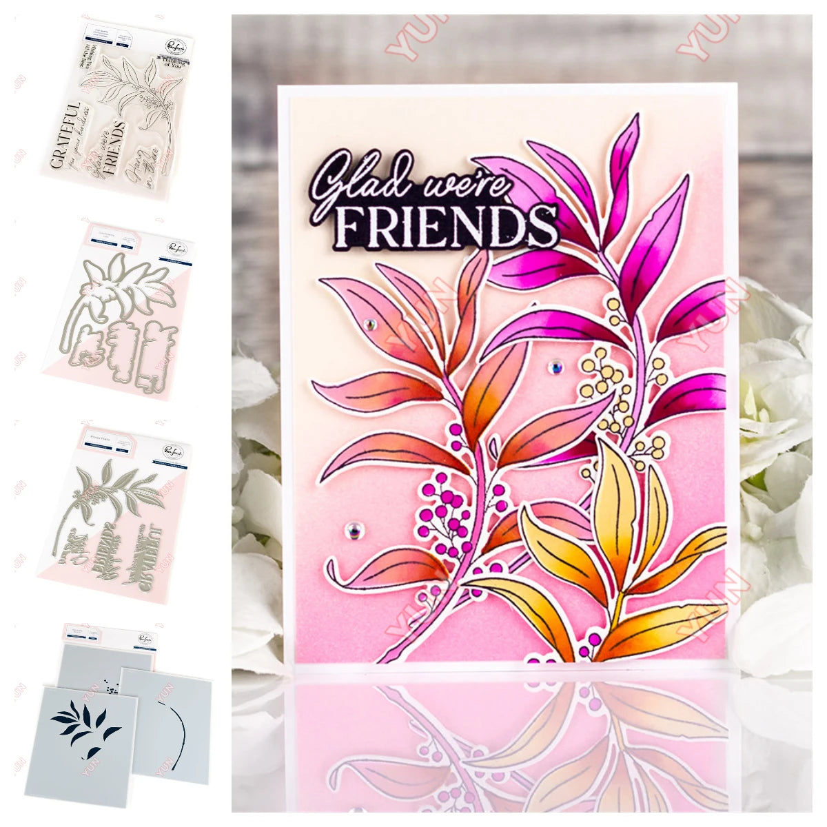 February 2025 New pink Floral Field Metal Cutting Dies Stamp Stencil Hot Foil Set DIY fresh Scrapbook Card Handmade Embossing - Lootquake
