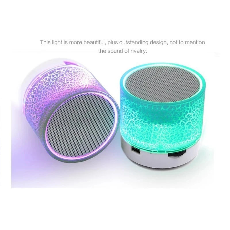 Mini altavoz Bluetooth inalámbrico con LED, tarjeta TF, subwoofer USB, sonido MP3 portátil, altavoz inalámbrico para teléfono inteligente
