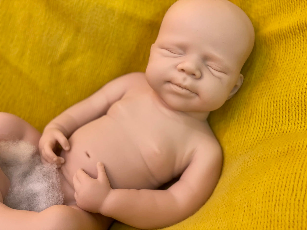 13Inch Close Eyes Pascale Solid Silicone Reborn Baby Girls With Princess Cloth Washable Soft Touch Handmade Bebe Reborn Girl - Lootquake