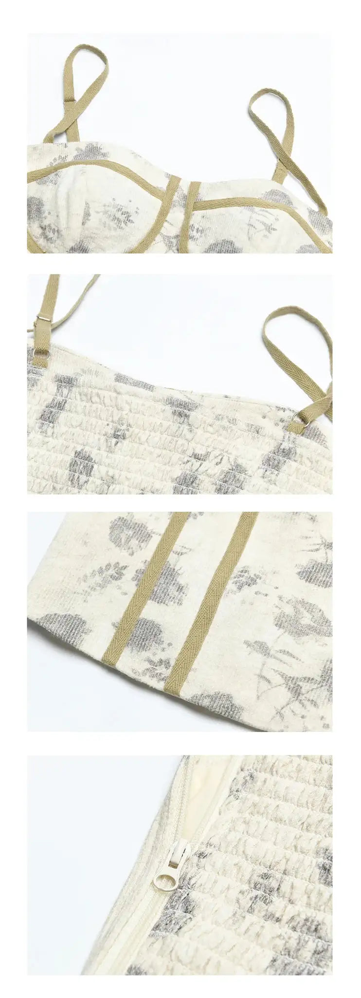 MISHOW Floral Camisole Skirt Separately Summer Adjustable Shoulder Straps Sleeveless Top Back Elastic Waist Skirts MXD14D0026 - Lootquake