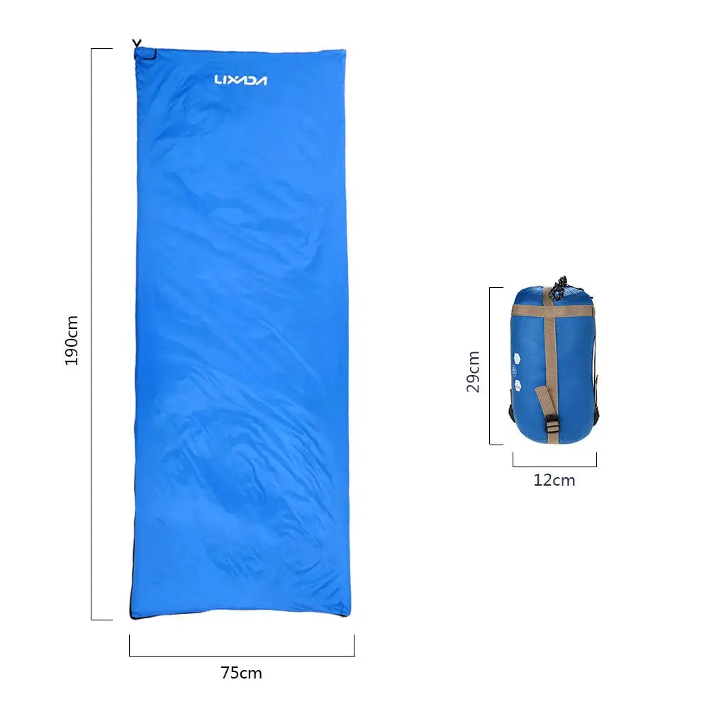 Saco de dormir portátil para exteriores Lixada de 190 x 75 cm, para acampar, viajar, senderismo, multifunción, ultraligero, 680 g, para mochileros.