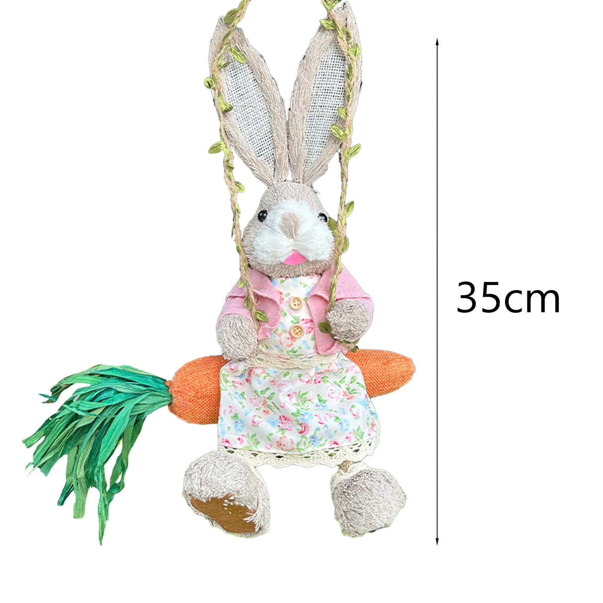 Easter Bunny Pendant Swing Rabbit Hanging Ornament for Dining Room Holiday Collections Display Home Decor Wedding Party Art Gift - Lootquake